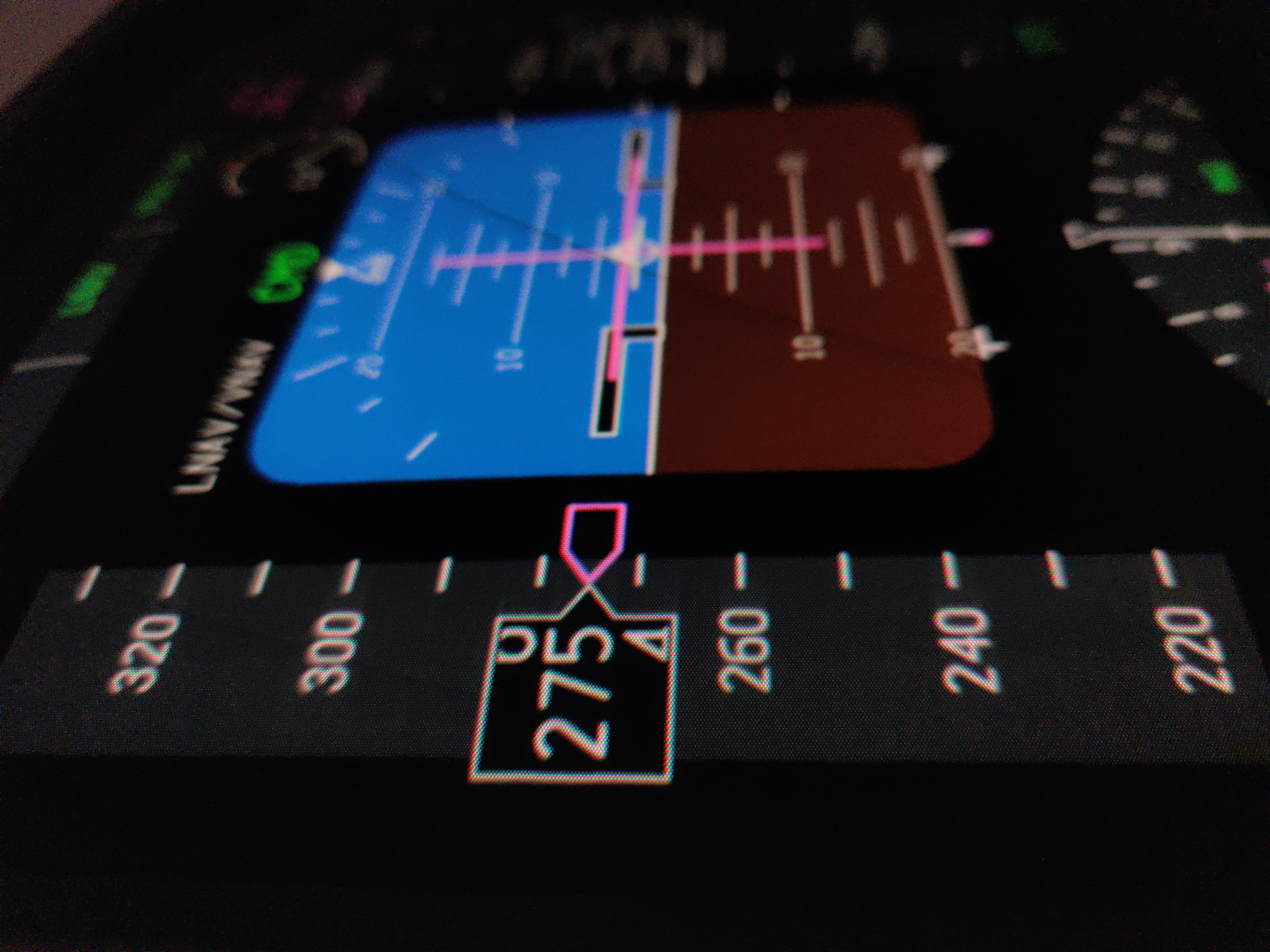 Boeing 737 primary flight display